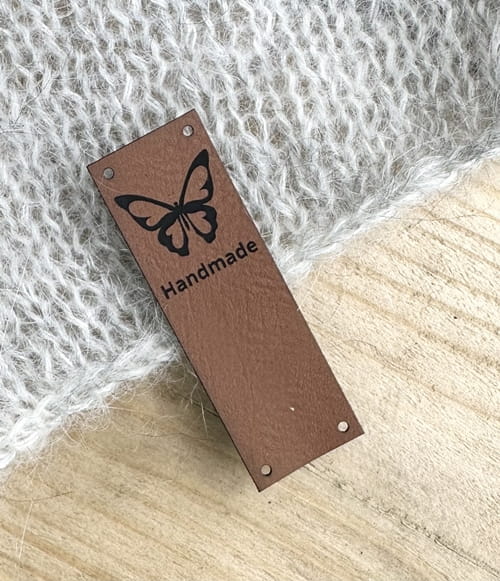metka z ekoskóry dziecięca - handmade