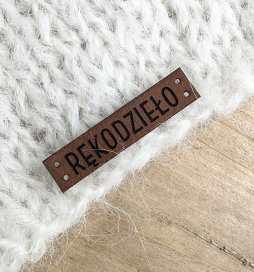 metka z ekoskóry - Rękodzieło