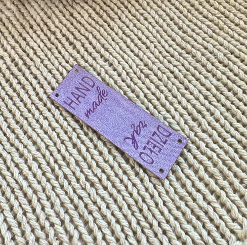 metka ze sztucznego zamszu - handmade / dzieło rąk