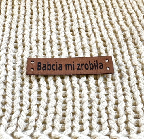 naszywka ze sztucznej skóry - Babcia mi zrobiła