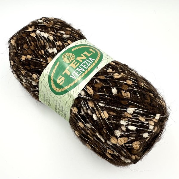 Włóczka fantazyjna Stenli Venezia - 25 - ciemny brąz