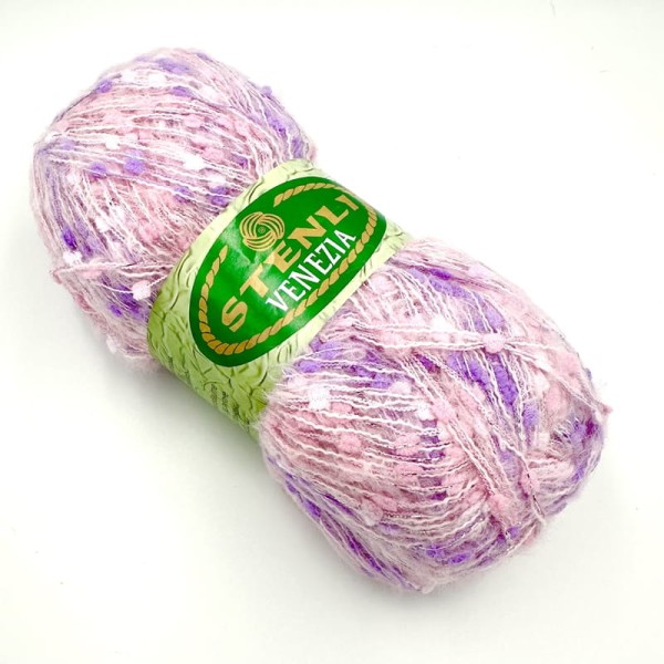 Włóczka fantazyjna Stenli Venezia - 132 - różowy z nutką fioletu