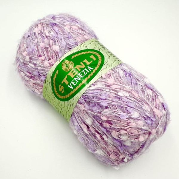 Włóczka fantazyjna Stenli Venezia - 133 - fioletowy z nutką różowego