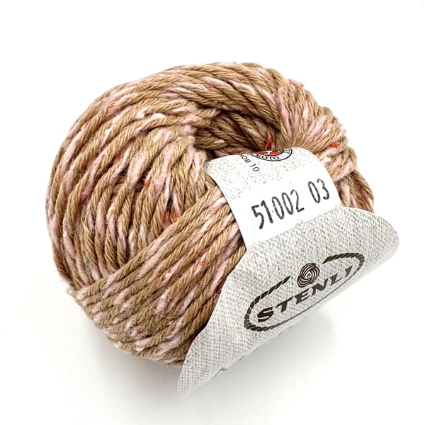 Włóczka Stenli Merino Tweed 51002 - ciemny beż