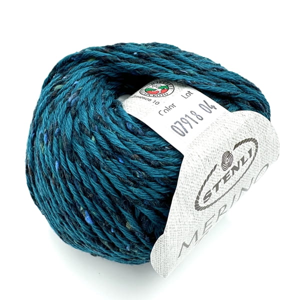 Włóczka Stenli Merino Tweed 07918 - morska zieleń
