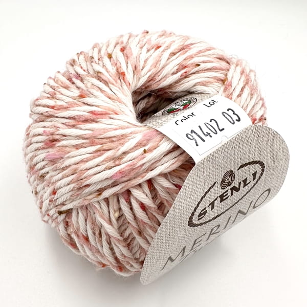 Włóczka Stenli Merino Tweed 91402 - ecru