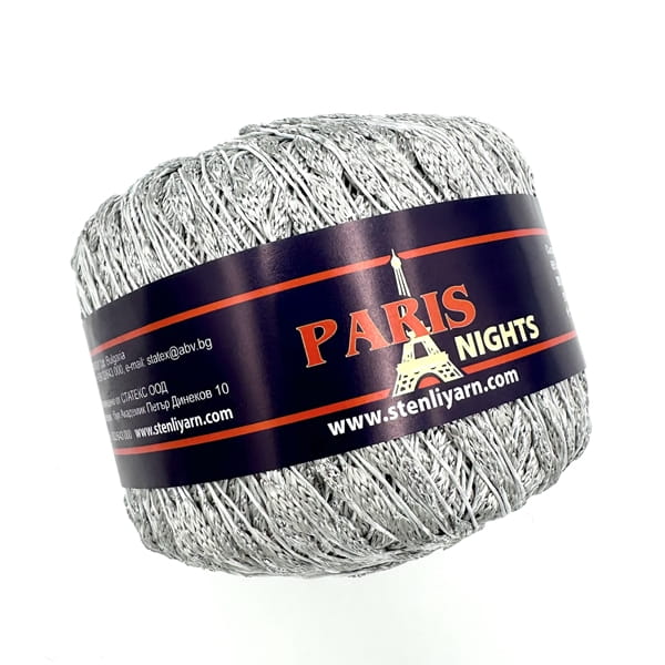 Włóczka fantazyjna srebrna - Stenli Paris Night - 511