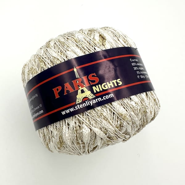 Włóczka fantazyjna 012 złota - Stenli Paris Night