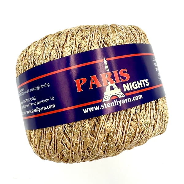 Złota włóczka fantazyjna - Stenli Paris Night - 6302