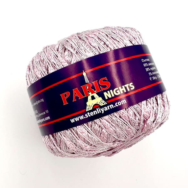 Włóczka z nopkami - fantazyjna - Stenli Paris Night - 3181 jasny róż