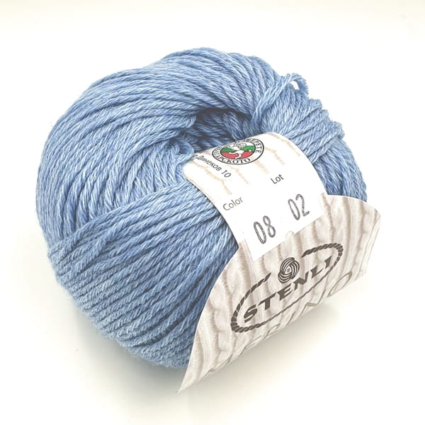 Merino Natura - 08 jasny niebieski - 100% wełna merino