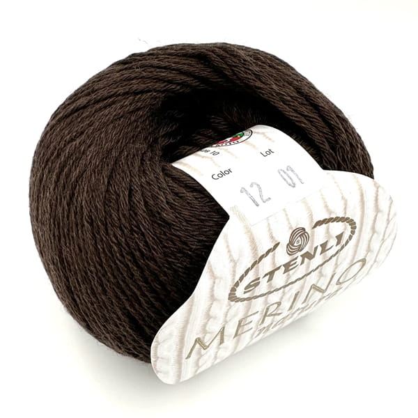 Stenli Merino Natura - 12 brązowy - 100% merino