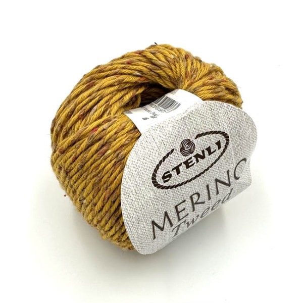 Włóczka Stenli Merino Tweed 18104- musztardowy
