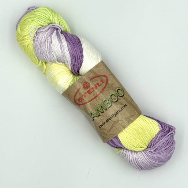 Stenli Bamboo - 191 zółty/jasny zielony/jasny fiolet - 100% bambus