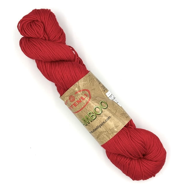 Stenli Bamboo - 28 czerwony - włóczka bambusowa na kocyk