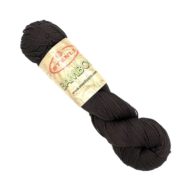 Stenli Bamboo - 33 ciemny brąz - włóczka 100% bambus