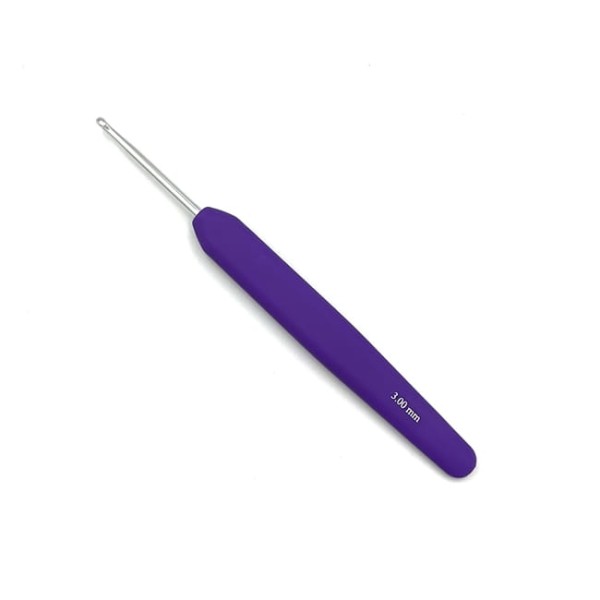 aluminiowe szydełko z silikonową rączką - drops pro circus 3 mm