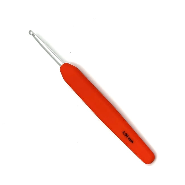 aluminiowe szydełko z silikonową rączką - drops pro circus 4 mm