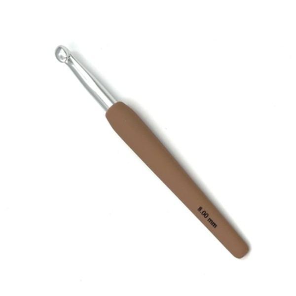 aluminiowe szydełko z silikonową rączką - drops pro circus 8 mm