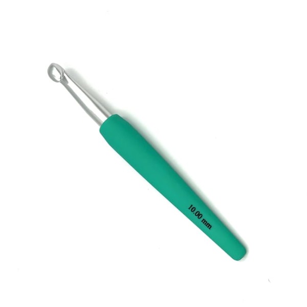 aluminiowe szydełko z silikonową rączką - drops pro circus 10 mm