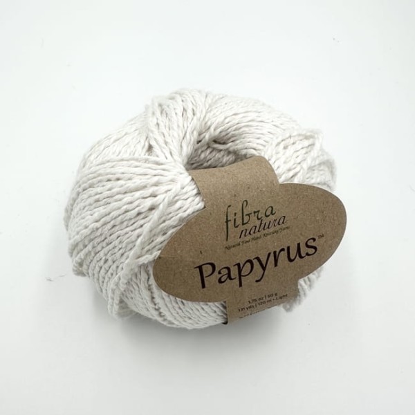 Fibra Natura Papyrus - włóczka bawełniana do szydełkowania - 229-01 biały
