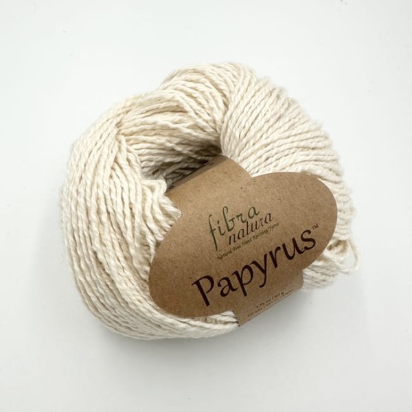 Fibra Natura Papyrus - 229-02 ecru - włóczka bawełniana z jedwabiem