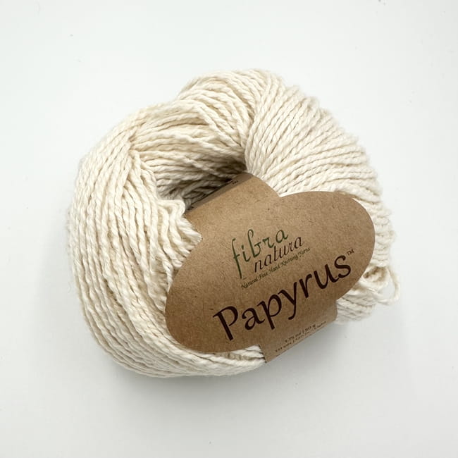 Fibra Natura Papyrus - 229-02 ecru - włóczka bawełniana z jedwabiem