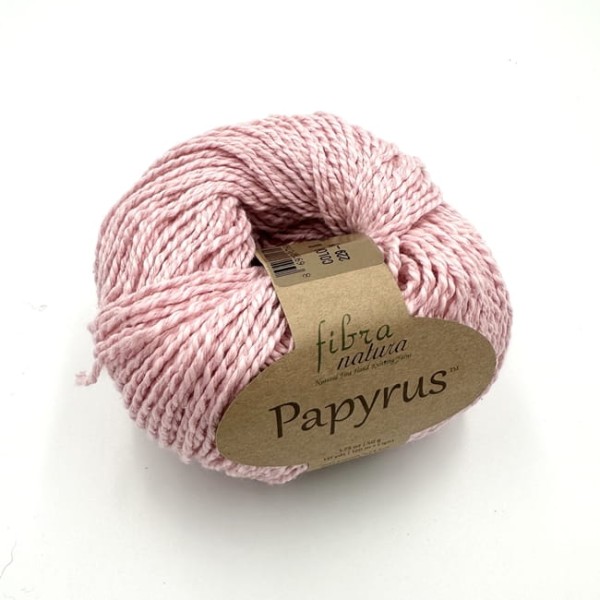 Fibra Natura Papyrus - 229-06 różowy - włóczka bawełniana z jedwabiem