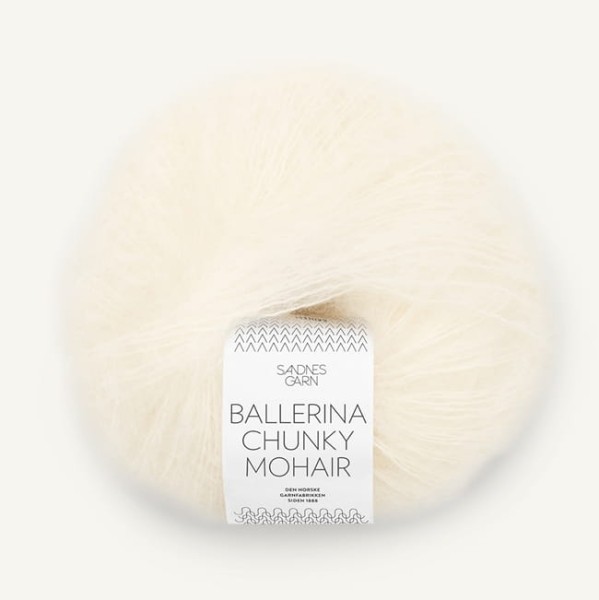 Sandnes Garn Ballerina Chunky Mohair - 1012 ecru - gruba włóczka moherowa