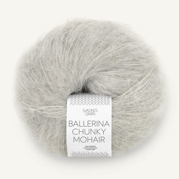 Sandnes Garn Ballerina Chunky Mohair - 1022 jasny szary - włóczka moherowa