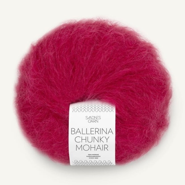 Sandnes Garn Ballerina Chunky Mohair - 4255 rumba red (czerwony) - włóczka moherowa gruba