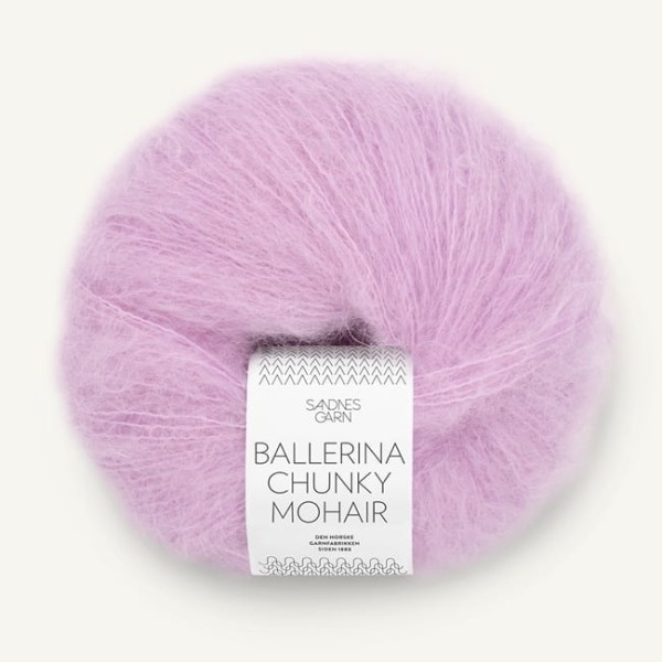 Sandnes Garn Ballerina Chunky Mohair - 5023 liliowy - gruba włóczka moherowa