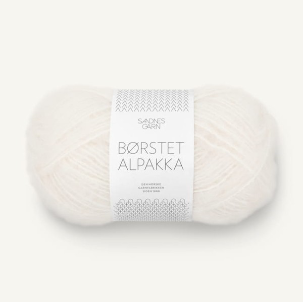 Sandnes Garn Borstet Alpakka 1001 biały - brushed alpaka