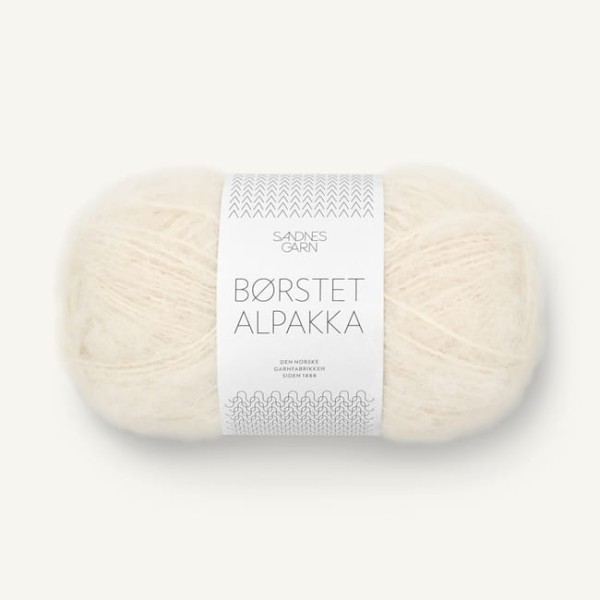 Sandnes Garn Borstet Alpakka 1012 ecru - brushed alpaka