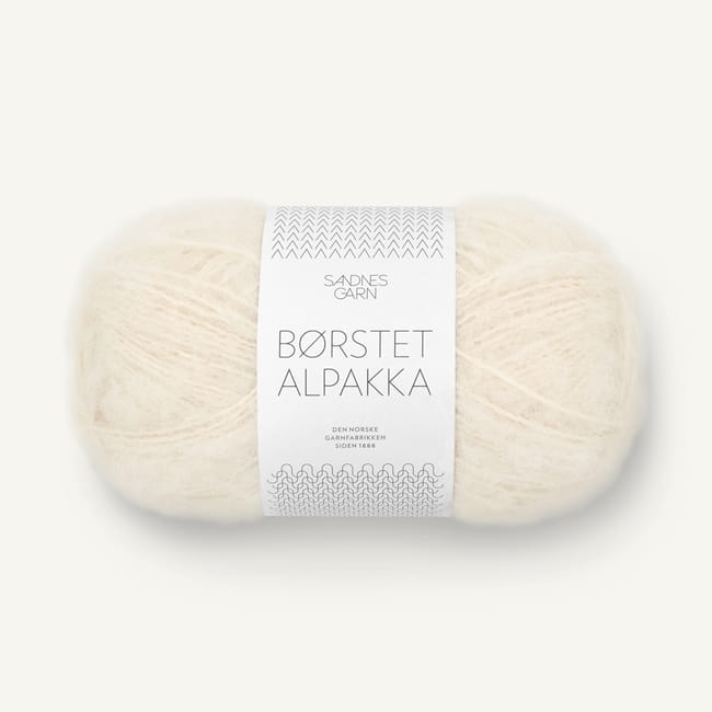Sandnes Garn Borstet Alpakka 1012 ecru - brushed alpaka