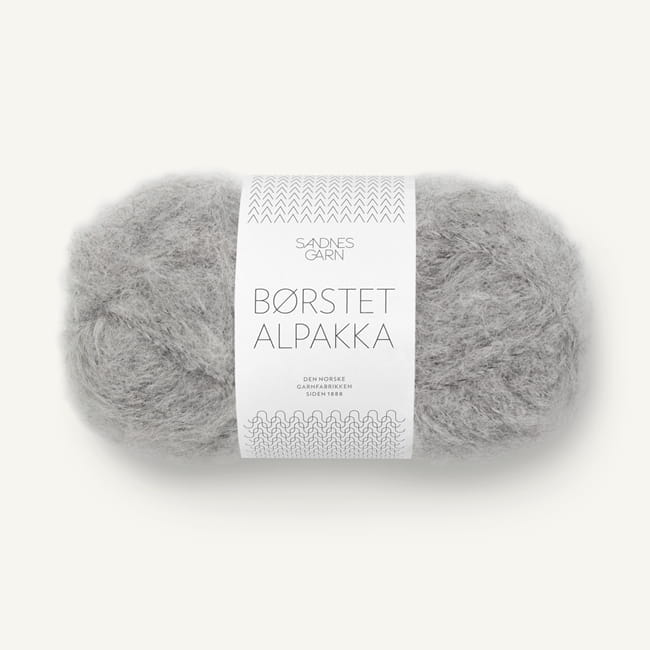 Sandnes Garn Borstet Alpakka 1042 szary melanż - włóczka brushed alpaka