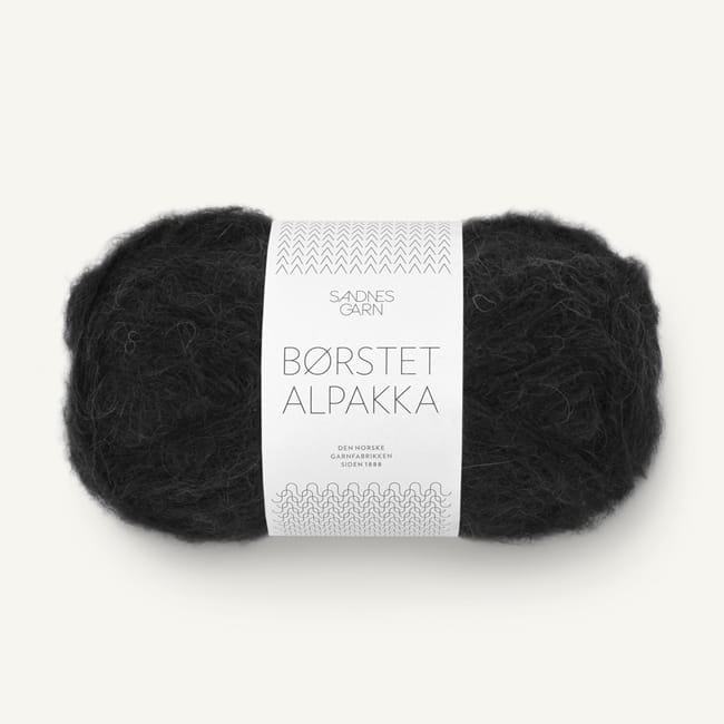 Sandnes Garn Borstet Alpakka 1099 czarny - włóczka brushed alpaka