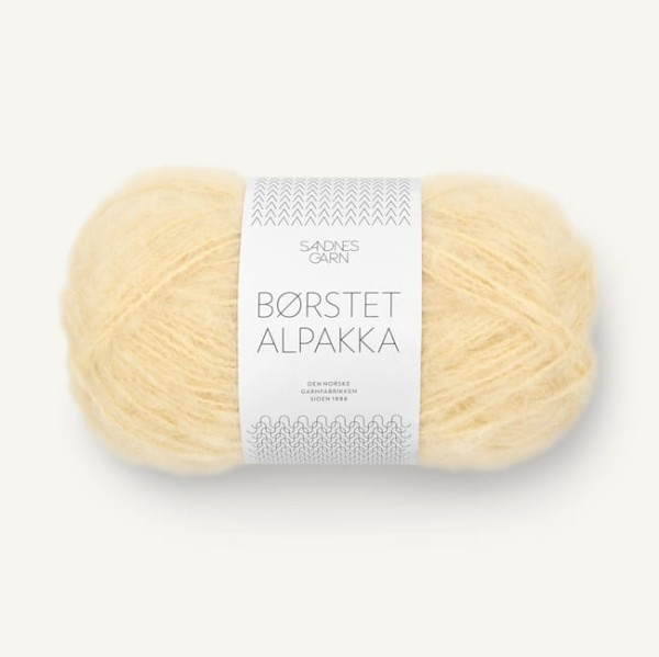 Sandnes Garn Borstet Alpakka 2112 jasny żółty (maślany) - włóczka brushed alpaka