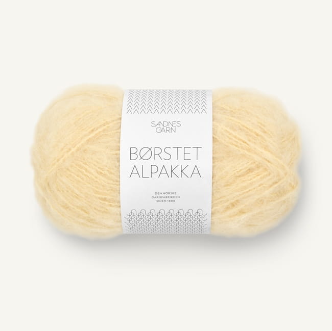 Sandnes Garn Borstet Alpakka 2112 jasny żółty (maślany) - włóczka brushed alpaka