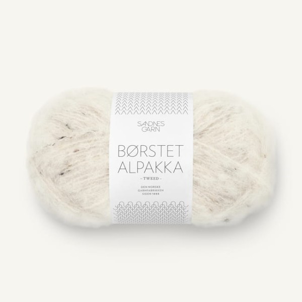 Sandnes Garn Borstet Alpakka 2523 ecru tweed - włóczka brushed alpaka