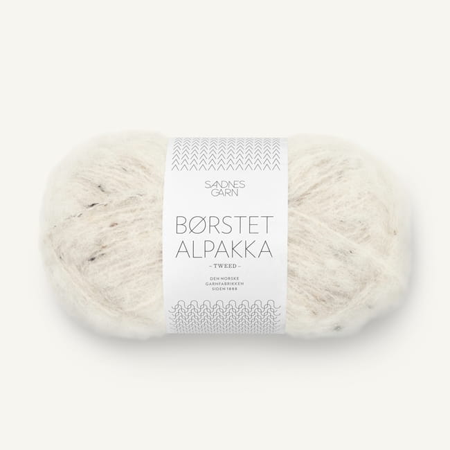 Sandnes Garn Borstet Alpakka 2523 ecru tweed - włóczka brushed alpaka