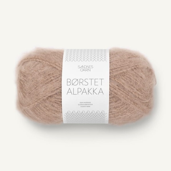 Sandnes Garn Borstet Alpakka 3040 ciemny beż - włóczka brushed alpaka