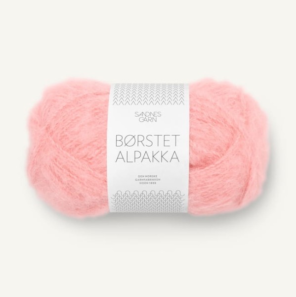 Sandnes Garn Borstet Alpakka 4213 kwiatowy różowy - włóczka brushed alpaka