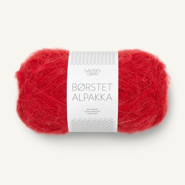 Sandnes Garn Borstet Alpakka 4227 czerwony - wełna z alpaki