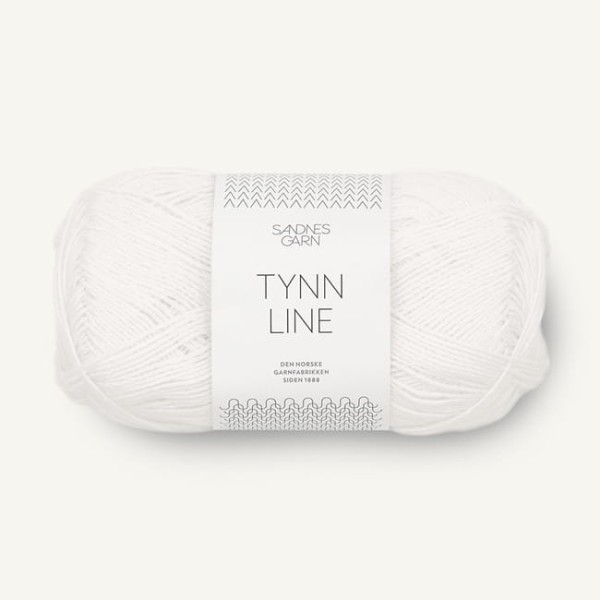 Sandnes Garn Tynn Line - 1002 biały - włóczka bawełniana z wiskozą