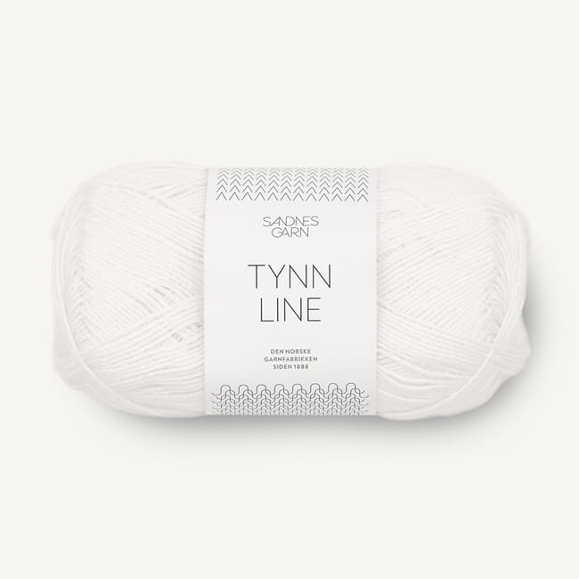 Sandnes Garn Tynn Line - 1002 biały - włóczka bawełniana z wiskozą