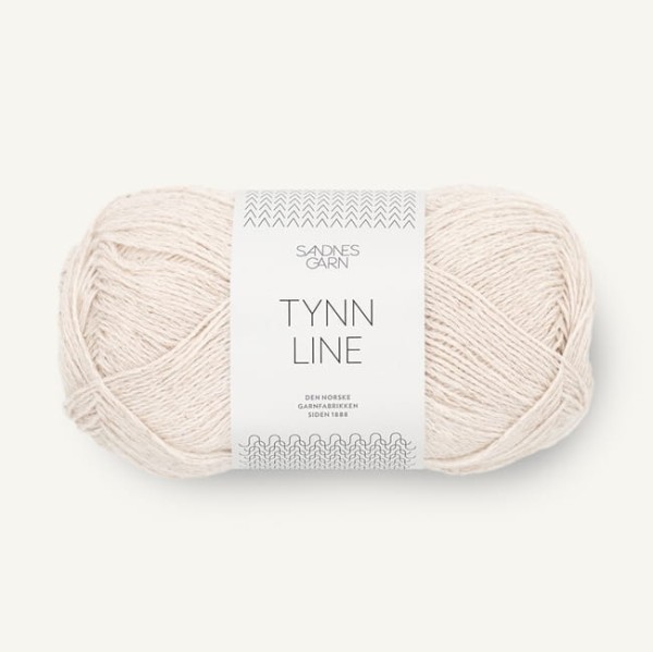 Sandnes Garn Tynn Line - 1015 ecru - włóczka bawełniana z lnem