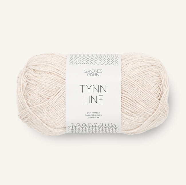 Sandnes Garn Tynn Line - 1015 ecru - włóczka bawełniana z lnem