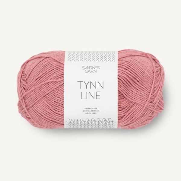 Sandnes Garn Tynn Line - 4323 róża - włóczka bawełna z lnem
