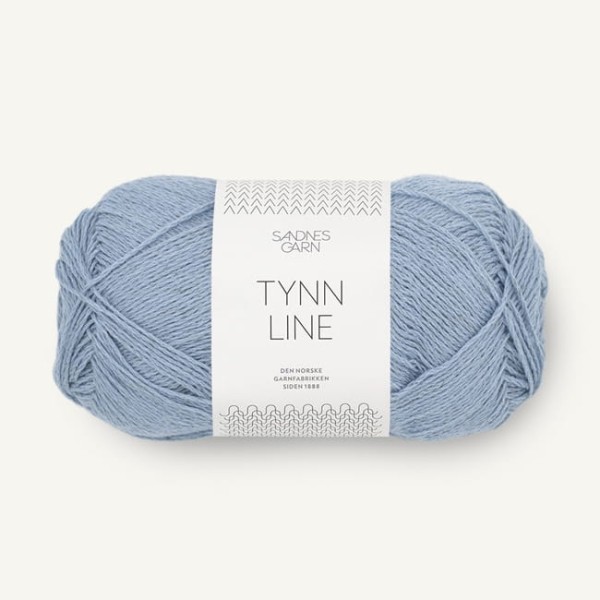 Sandnes Garn Tynn Line - 6032 niebieska hortensja - włóczka bawełniana z wiskozą